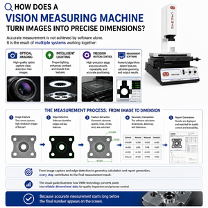 🔍 How does a Vision Measuring Machine turn images into precise dimensions?